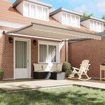vidaXL Auvent Rétractable Beige 400 × 300 cm Polyester et Aluminium