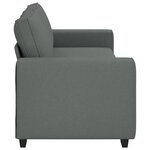 vidaXL Canapé à 3 places gris foncé 180 cm tissu
