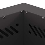 vidaXL Fire Pit Black 38 x 38 x 51 cm Cold-rolled steel