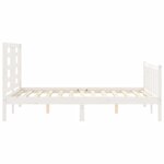 vidaXL Cadre de lit sans matelas blanc 140x190 cm bois de pin massif