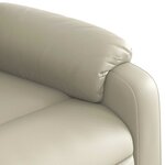 vidaXL Fauteuil de massage inclinable crème similicuir