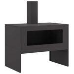 vidaXL Braise Noir 80 x 50 x 96 cm Acier laminé à froid