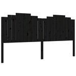 vidaXL Cadre de lit sans matelas noir 200x200 cm bois massif de pin