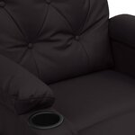vidaXL Fauteuil de massage Noir Similicuir