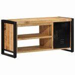 vidaXL Banc à chaussures Marron Bois de manguier massif