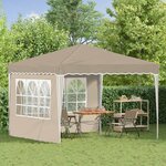 vidaXL Tente de fête pop-up 288 x 288 x 245 cm Crème Tissu Oxford
