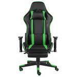 vidaXL Chaise de jeu pivotante avec repose-pied Vert PVC