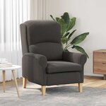 vidaXL fauteuil Gris foncé 76 x 94 x 102 cm Tissu en Sherpa doux