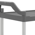 vidaXL Chariot à 2 niveaux noir 81x41x92 cm aluminium