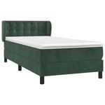 vidaXL Sommier à lattes de lit avec matelas Vert foncé 90x190 cm