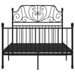 vidaXL Cadre de lit sans matelas noir métal 120x200 cm