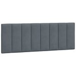 vidaXL Coussin de tête de lit gris foncé 140 cm velours