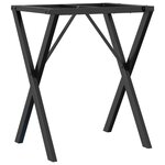 vidaXL Pieds de table à manger cadre en X 60x40x73 cm fonte