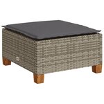 vidaXL Salon de jardin 8 Pièces avec coussins gris résine tressée