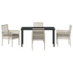 vidaXL Ensemble de salle à manger pour jardin 5 Pièces Gris clair