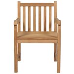 vidaXL Chaises de jardin lot de 6 et coussins noir Bois de teck solide