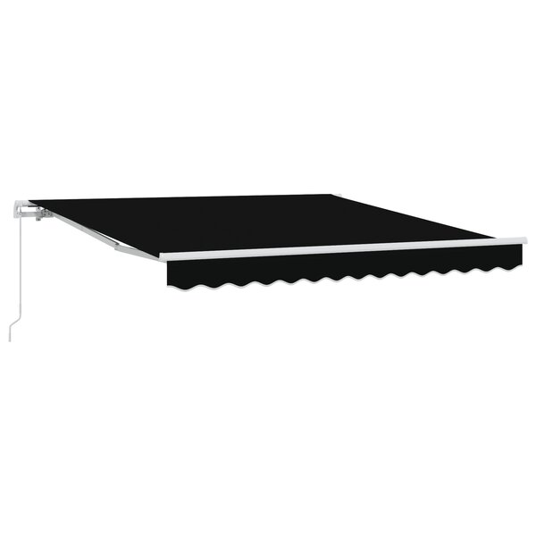 Store manuel rétractable vidaXL Noir 300x250 cm