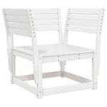 vidaXL Canapé de jardin accoudoir avec coussins blanc bois massif pin