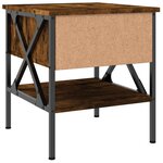 vidaXL Tables de chevet 2 Pièces chêne fumé 40x42x45 cm bois d’ingénierie