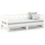 vidaXL Lit coulissant sans matelas blanc 2x(90x200) cm