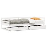 vidaXL Lit de jour avec tiroirs sans matelas 90x200 cm bois massif