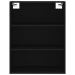vidaXL Buffet haut Noir 69 5x34x180 cm Bois d'ingénierie