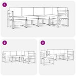 vidaXL Ensemble de canapés d'extérieur 5 Pièces Blanc et anthracite