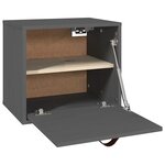 vidaXL Armoire murale Gris 40x30x35 cm Bois de pin massif
