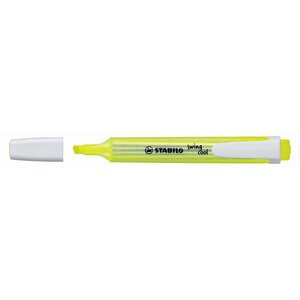 Surligneur de poche SWING COOL Pointe Biseautée 1 - 4 mm Jaune x 10 STABILO