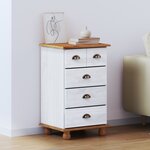 vidaXL Commode 'ASKIM'blanche 45.8x40x79 cm en bois massif de pin