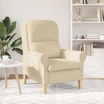 vidaXL fauteuil Crème 76 x 94 x 102 cm tissu