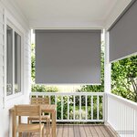 vidaXL Store enrouleur Protection UV Gris clair 60 x 140 cm Polyester
