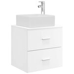 vidaXL Vanité de lavabo mural Blanc 53 x 34 5 x 63 cm