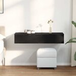 vidaXL Étagère murale avec tiroirs noir 100x36x19 cm bois d'ingénierie