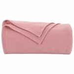 vidaXL Jeté Rose 270 x 240 cm Toison