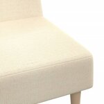 vidaXL Canapé-lit à 2 places crème tissu
