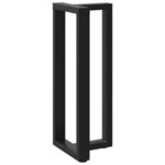 vidaXL Pieds de table de bar en forme de T  2 pièces  noir  50 x 35 x (100-101) cm  acier