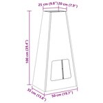 vidaXL Braise Marron 50 x 35 x 100 cm Acier résistant aux intempéries