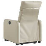 vidaXL Fauteuil inclinable électrique crème similicuir