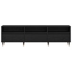 vidaXL Meuble TV Chêne noir 150 x 30 x 44 5 cm Bois d'ingénierie