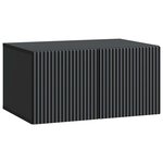 vidaXL Meuble TV mural Noir 59 5 x 41 x 30 cm Bois d'ingénierie