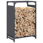 vidaXL Portant de bois chauffage anthracite 44x28x65 cm