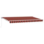 vidaXL Auvent Rétractable Rayure Multicolore 350x200 cm tissu