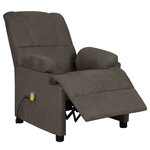 vidaXL Fauteuil de massage gris foncé tissu microfibre