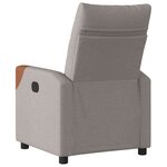 vidaXL Fauteuil inclinable électrique Taupe Tissu