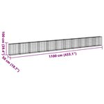 vidaXL Panier gabion avec couvercle 1100x50x100 cm fer galvanisé