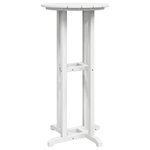 vidaXL Table de Bar Blanche 55x55x107 cm HDPE