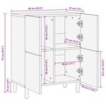 vidaXL Buffet avec étagère Marron 60 x 33 x 75 cm Bois d'acacia massif