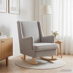 vidaXL Chaise à bascule Gris clair 62 x 80 x 85 cm Bouclé