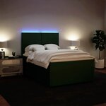 vidaXL Sommier à lattes de lit et matelas Vert foncé 160x200cm Velours